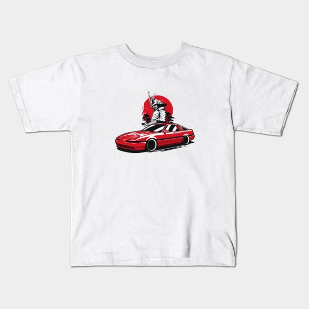 Red Supra MK3 Classic JDM Samurai Kids T-Shirt by KaroCars